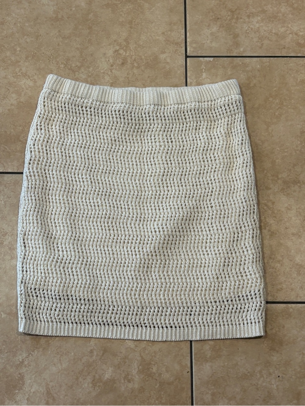 Bobo Summer Knit Mini Skirt in Cream